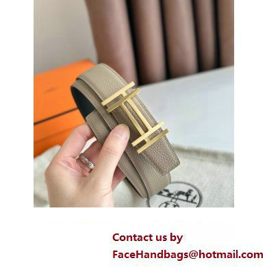 Hermes H au Carre belt buckle  &  Reversible leather strap 32 mm 04 2023